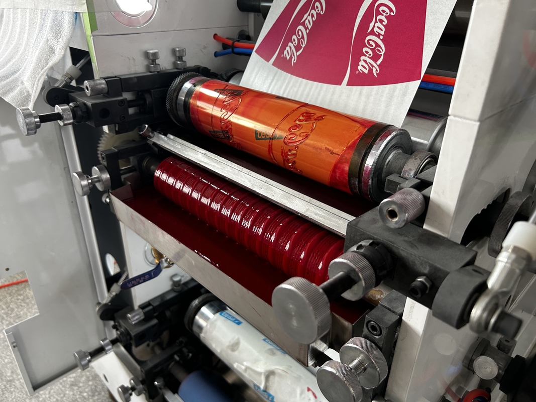 Yarı Otomatik 2 Renk Flekso Etiket Baskı Makinesi 320mm 80m/dakika